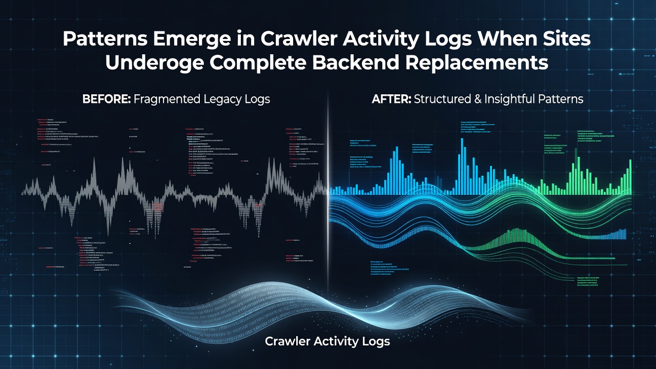 Patterns Emerge in Crawler Activity Logs When Sites Undergo Complete Backend Replacements